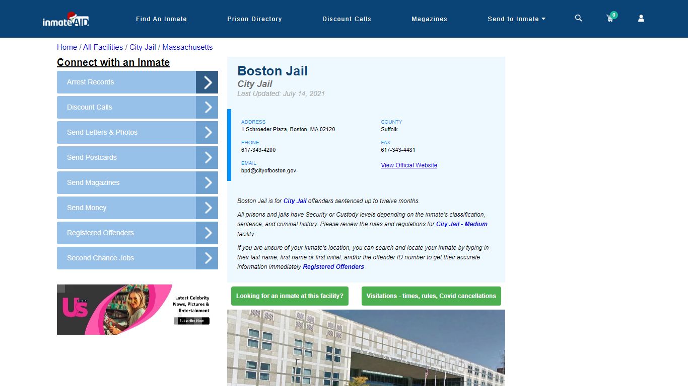 Boston Jail | Inmate Locator